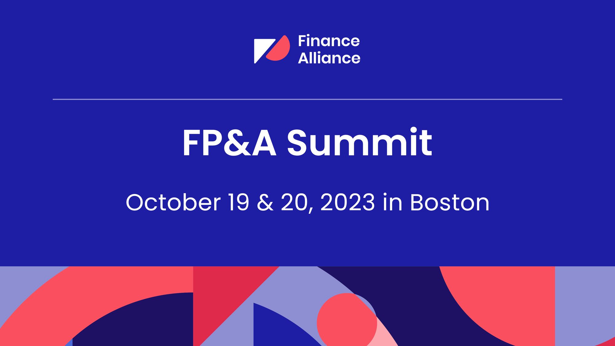 FP&A Summit Boston October 18 & 19, 2023