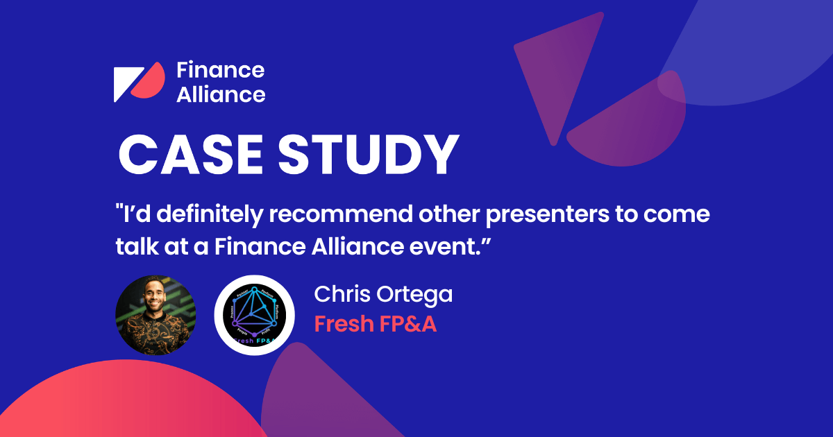 Chris Ortega shares his experience as a speaker at FP&A Summit